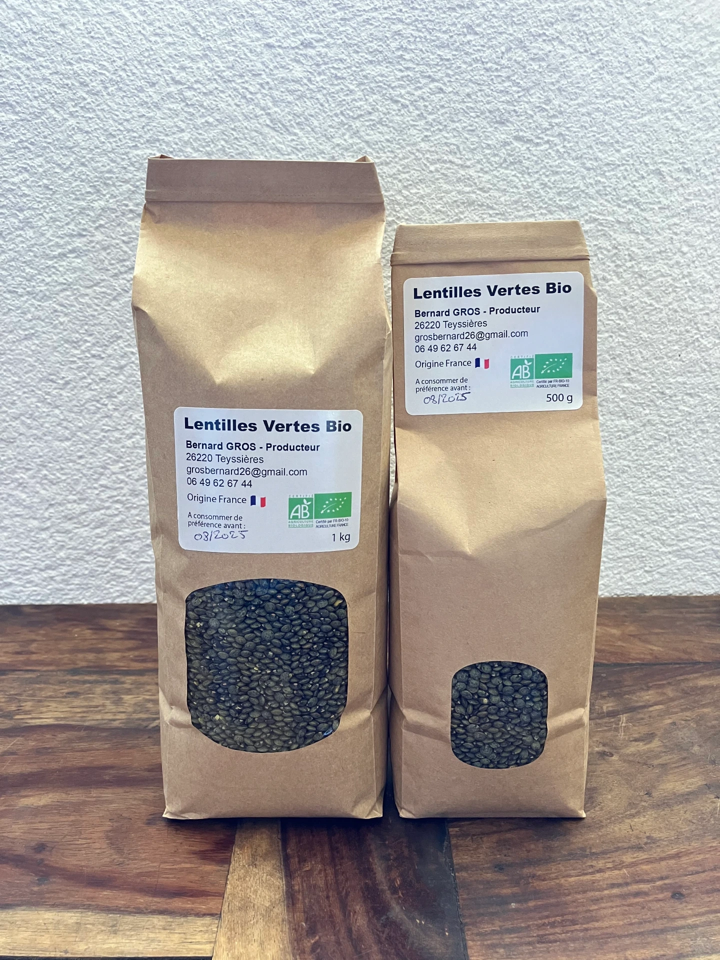 [Lentilles500g] Lentilles Vertes BIO (500g)